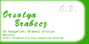 orsolya brabecz business card